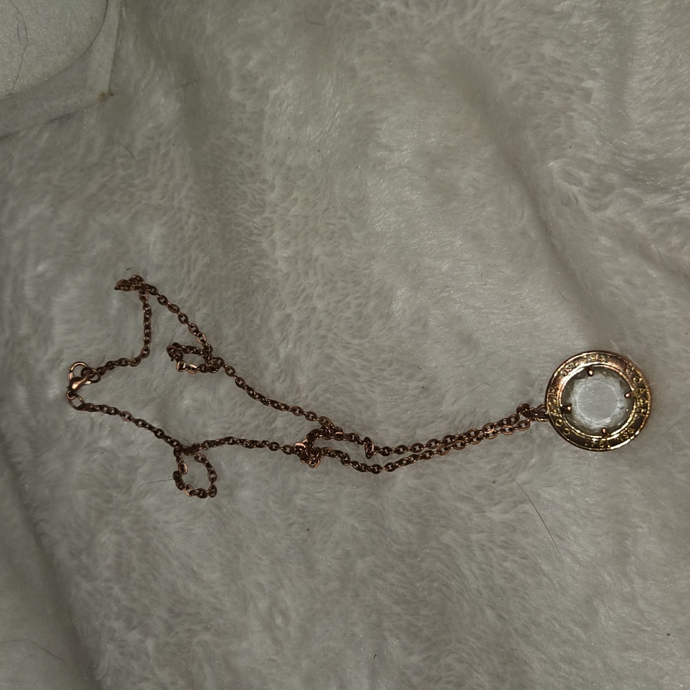 Coach vintage charm necklace on 16" brass chain Euc - Picture 3 of 3